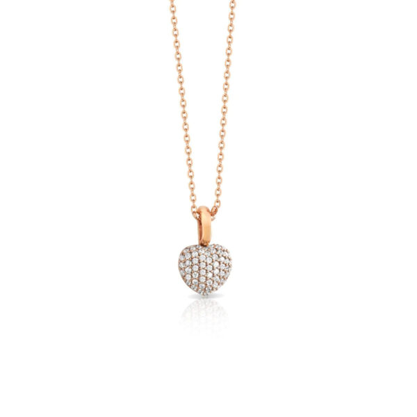 collana cuore bianco