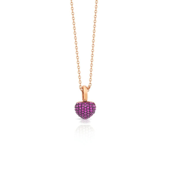 collana cuore rosso